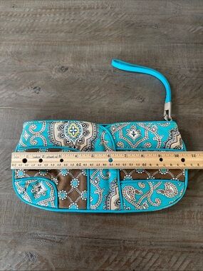 Vera Bradley Turquoise Paisley Wristlet Clutch - Women's Bag